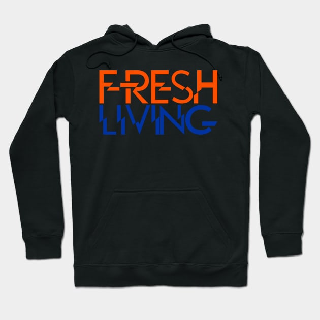 Fresh Living-orange/royal blue Hoodie by God Given apparel